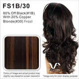 Vivica A Fox Pure Stretch Cap 100% Premium Human Hair "8 Inch" layered semi wet style   Wig- H218-V