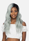 Vivica A Fox  Layered Body Wave Cornrow Braided Synthetic Lace Front Wig With Invisible Side Part-  SLOANE