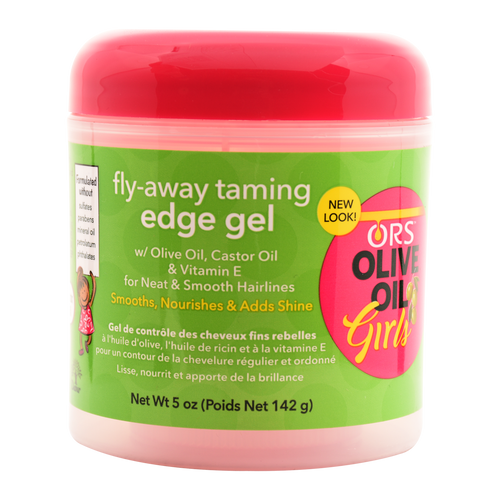 ORS Olive Oil Girls Fly-Away Taming Edge Gel - 142g, Infused With Olive Oil, Castor Oil & Vitamin-E, Non-Greasy Formula, For Smooth & Sleek Hairline Control